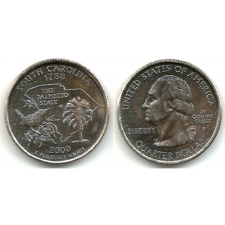(307) Estados Unidos de América. 2000(P). Quarter Dollar (SC) South Carolina