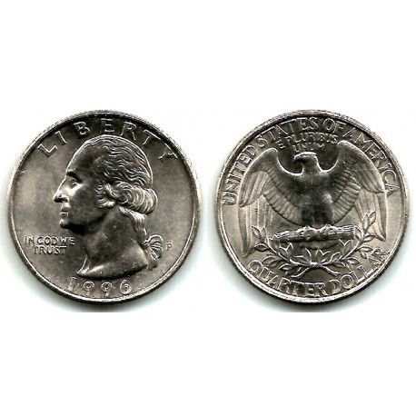 (A164a) Estados Unidos de América. 1996(P). Quarter Dollar (SC)