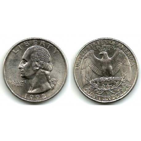 (A164a) Estados Unidos de América. 1998(P). Quarter Dollar (SC)