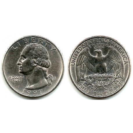 (A164a) Estados Unidos de América. 1997(P). Quarter Dollar (EBC)