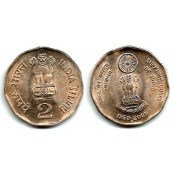 (291) India. 2000. 2 Rupees (EBC+)