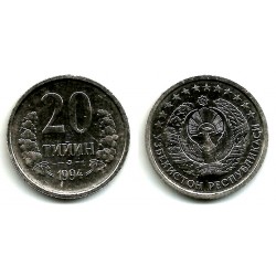 (5) Uzbekistán. 1994. 20 Tiyin (EBC+)