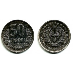 (6) Uzbekistán. 1994. 50 Tiyin (EBC+)