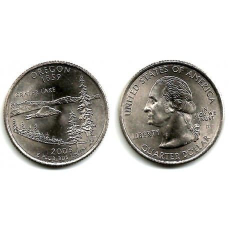 (372) Estados Unidos de América. 2005(D). Quarter Dollar (SC) Oregon