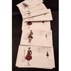 Sobres Primer Día. Colección Completa de Trajes Típicos Españoles (Nuevo)