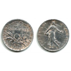 (854) Francia. 1916. 50 Centimes (MBC) (Plata)