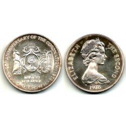 (2a) Tristán de Acuña. 1978. 1 Crown (EBC+) (Plata)