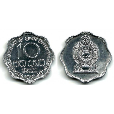 (140a) Sri Lanka. 1991. 10 Cents (SC)