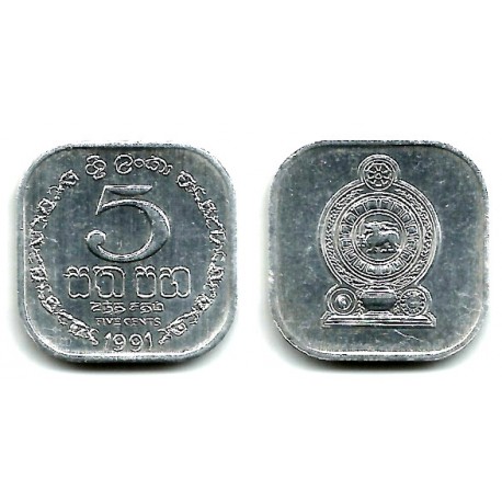(139a) Sri Lanka. 1991. 5 Cents (SC)