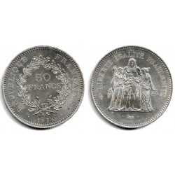 (941.1) Francia. 1976. 50 Francs (EBC+) (Plata)