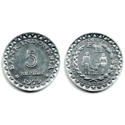 (43) Indonesia. 1979. 5 Rupiah (SC)