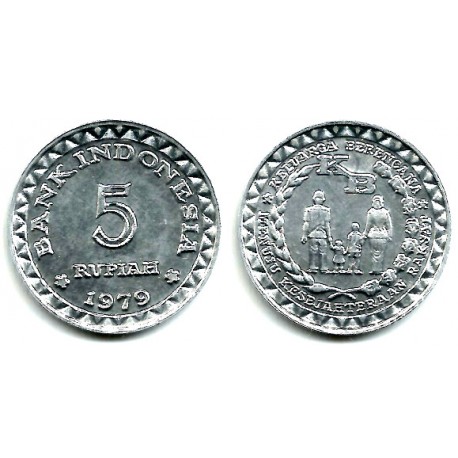 (43) Indonesia. 1979. 5 Rupiah (SC)