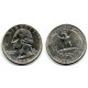 (A164a) Estados Unidos de América. 1997(D). Quarter Dollar (EBC)