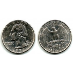(A164a) Estados Unidos de América. 1997(D). Quarter Dollar (EBC)