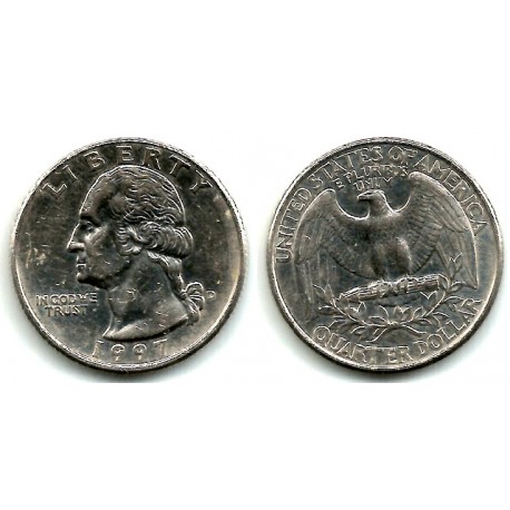 (A164a) Estados Unidos de América. 1997(D). Quarter Dollar (EBC)