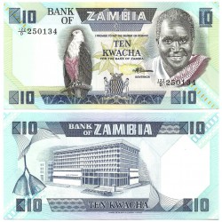(26e) Zambia. 1980-88. 10 Kwacha (SC)