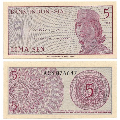 (91) Indonesia. 1964. 5 Sen (SC)