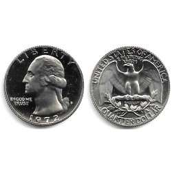 (164a) Estados Unidos de América. 1972(S). Quarter Dollar (Proof)