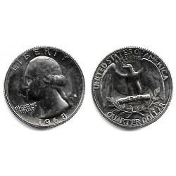(164a) Estados Unidos de América. 1968(S). Quarter Dollar (Proof)