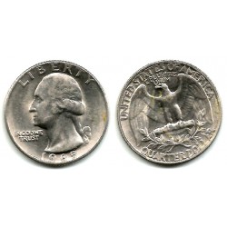 (164a) Estados Unidos de América. 1965. Quarter Dollar (MBC+)