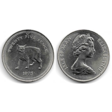 (31) Isla de Man. 1975. 25 Pence (EBC)