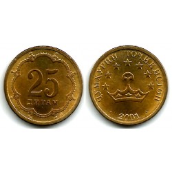 (5.1) Tayikistán. 2001. 25 Dirams (SC)