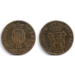 Fernando VII. 1814. 3 Cuartos (BC/BC-) Ceca de Cataluña