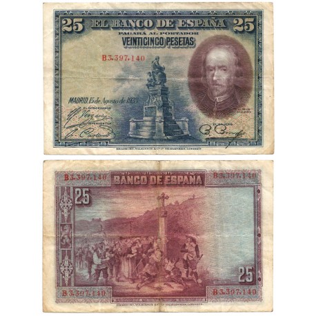 España. 1928. 25 Pesetas (MBC-) Serie B