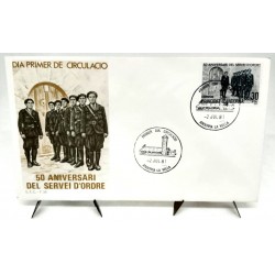 Sobre Primer Día. Andorra. 1981. 50 Aniv. del Servicio del Orden (Nuevo)