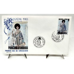 Sobre Primer Día. Andorra. 1983. Navidad (Nuevo)