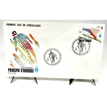 Sobre Primer Día. Andorra. 1984. Juegos Olímpicos (Nuevo)