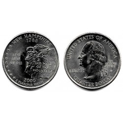 (308) Estados Unidos de América. 2000(D). Quarter Dollars (SC) New Hampshire