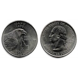 (398) Estados Unidos de América. 2007(D). Quarter Dollar (SC) Idaho
