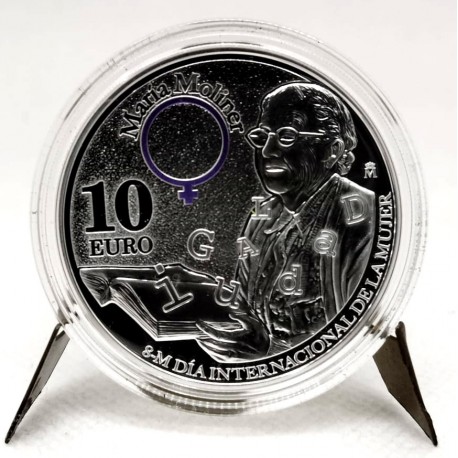 España. 2025. 10 Euro (Proof) (Plata) 8-M. Maria Moliner