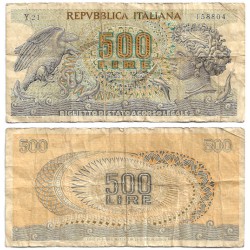 (93a) Italia. 1970. 500 Lira (BC/BC-)