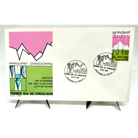Sobre Primer Día. Andorra. 1984. Encuentro Culturas Pirinaicas (Nuevo)