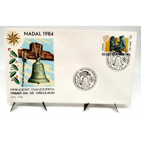 Sobre Primer Día. Andorra. 1984. Navidad (Nuevo)