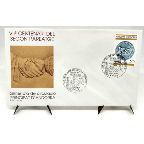 Sobre Primer Día. Andorra. 1988. VII Centenario del Segundo Pareaje (Nuevo)