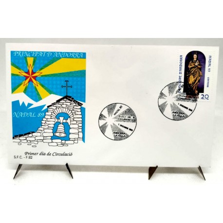 Sobre Primer Día. Andorra. 1989. Navidad (Nuevo)