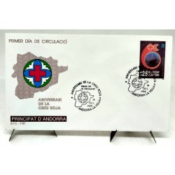 Sobre Primer Día. Andorra. 1989. Cruz Roja (Nuevo)