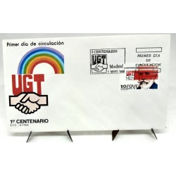 Sobre Primer Día. España. 1988. UGT (Nuevo)