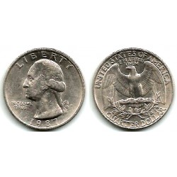 (A194a) Estados Unidos de América. 1987(P). Quarter Dollar (MBC+)