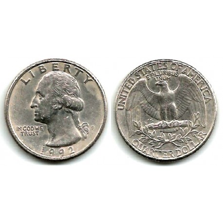 (A194a) Estados Unidos de América. 1992(P). Quarter Dollar (MBC)