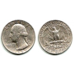 (A164a) Estados Unidos de América. 1980(P). Quarter Dollar (MBC)