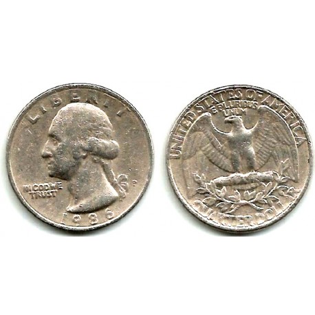 (A164a) Estados Unidos de América. 1986(P). Quarter Dollar (MBC)