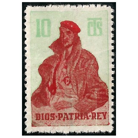 Carlistas y Requetés. Siglo XIX. Dios · Patria · Rey. 10 Céntimos (Nuevo)