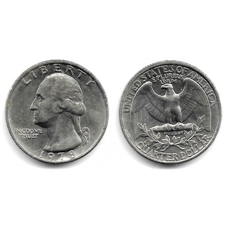 (A164a) Estados Unidos de América. 1978. Quarter Dollar (MBC-)