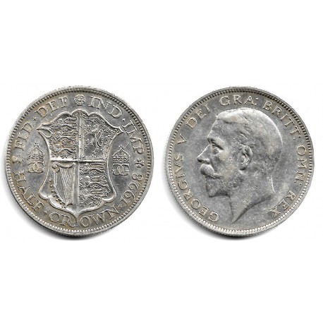 (835) Gran Bretaña. 1928. Half Crown (MBC) (Plata)