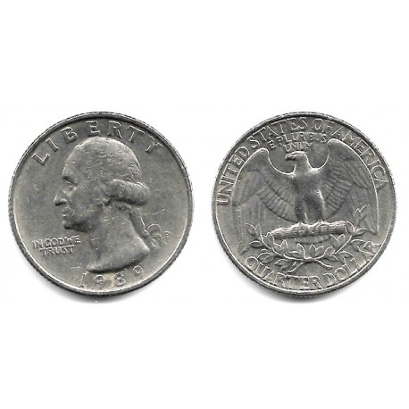 (A164a) Estados Unidos de América. 1989(P). Quarter Dollar (MBC-)