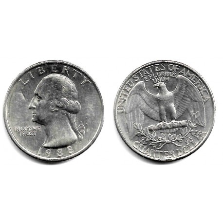 (A164a) Estados Unidos de América. 1988(P). Quarter Dollar (MBC-)